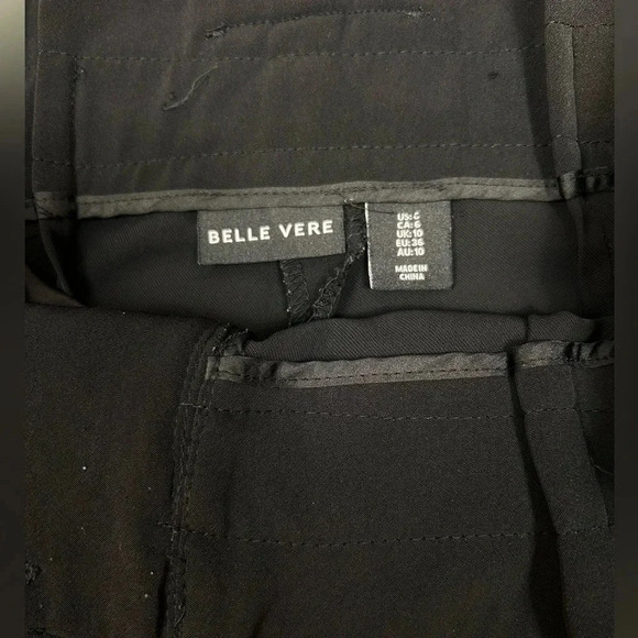 Belle Vere high-waist, wide-leg trousers, ankle pants, belted, loose, pleats - Picture 3 of 6